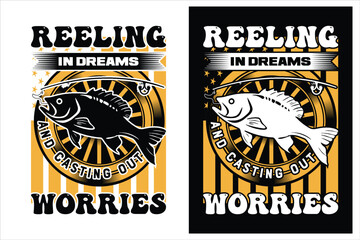 Fishing t-shirt design print on demand.