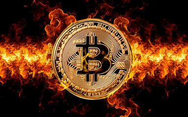 golden fire bitcoin texture