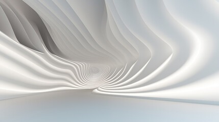 White Space - Curved Lines - Smooth Shapes - Soft Glow - Futuristic Ethereal Background