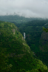 Beautiful waterfall in the Nilgiri Hills at Dolphin point, Coonoor