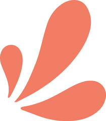 Abstract element flat vector illustration.