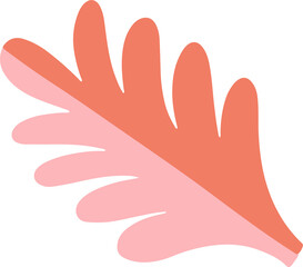 Obraz premium Leaf in folk art flat vector illustration.