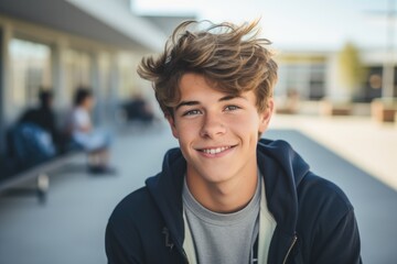 Smiling portrait of a young male student