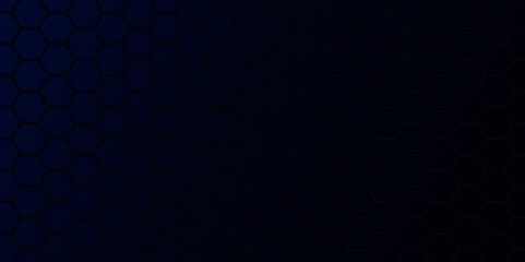 Hexagonal abstract metal background with light. Hexagonal gaming vector abstract tech background.	