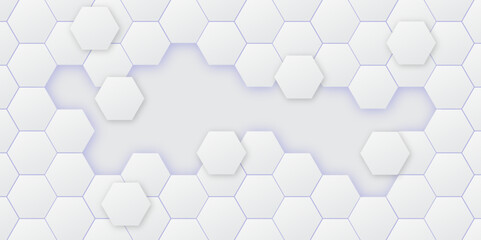 Obraz na płótnie Canvas Hexagonal abstract metal background with light. Hexagonal gaming vector abstract tech background. 