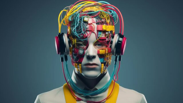 male future robot made with generative AI