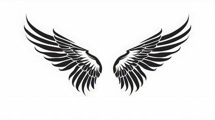 Angel wings tattoo design  - obrazy, fototapety, plakaty