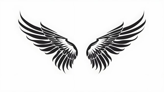 Angel wings tattoo design 