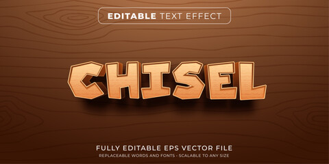 Editable text effect in wooden text style