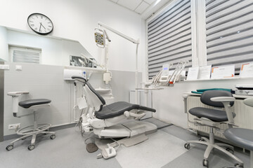 Dental chair and X-ray machine for dental radiography in the dental office. Dental integrated...