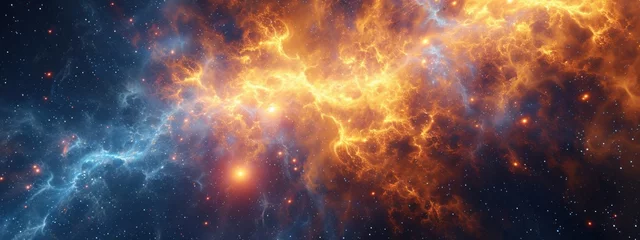 Gordijnen beautiful galaxies with space nebula lights © Ankit