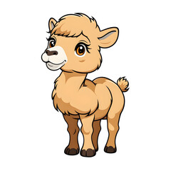 A Cute Little Camel Illustration with Transparent Background