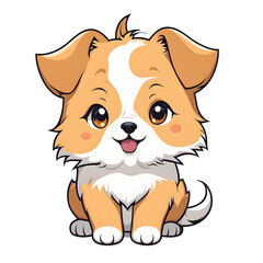 A Cute Little Dog Illustration with Transparent Background