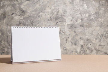 blank desk calendar suitable for use in your business mockup for future scheduling for users, gray...