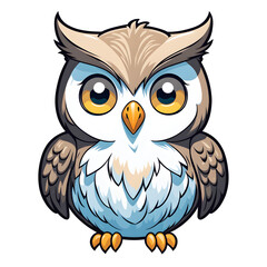 A Cute Owl Illustration with Transparent Background