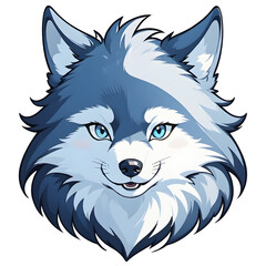 Wolf Head Illustration with Transparent Background