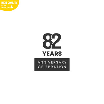 Creative 82 Year Anniversary Celebration Logo Design