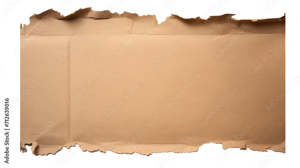 Poster torn cardboard paper for using as a text box
