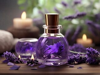 Obraz na płótnie Canvas Spa still life with lavender,product designing Ideas 2024