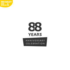 Creative 88 Year Anniversary Celebration Logo Design