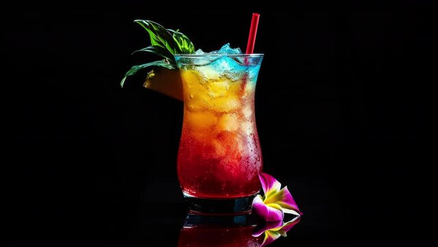 Collection of changing cocktails and alcoholic drinks
