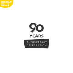Creative 90 Year Anniversary Celebration Logo Design