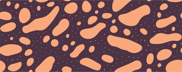 Seamless. Vector illustration. Seamless abstract pattern with leopard spots print. Vector background. Oval spots. Vector Illustration. - obrazy, fototapety, plakaty