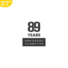 Creative 89 Year Anniversary Celebration Logo Design