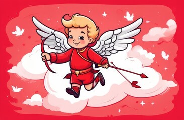 Fototapeta premium Angel Cupid love