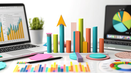 Business statistics, numbers and reports, cost, capital, sales, profit.