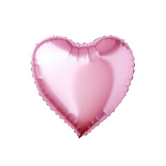 pink heart helium balloon. Birthday balloon flying for party and celebrations. Isolated on white background. Generative AI
