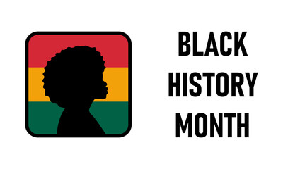 Black History Month. Holiday concept. Template for background, banner, card, poster with text inscription. Vector EPS10 illustration