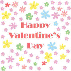 Valentine's day background flat style vector 