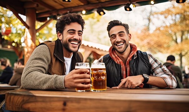 Men Enjoying a Social Gathering With Refreshing Beverages