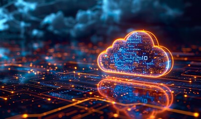 Cloud Computer, Cloud Lösung, Netzwerk, Hacker, Projektmanagement
