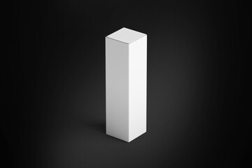 3D Ilustration. Packaging box mockup isolated.