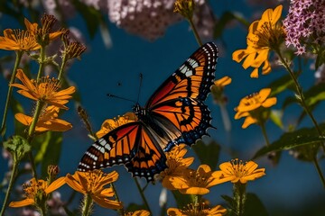 monarch butterfly on a flower Generated with AI.
