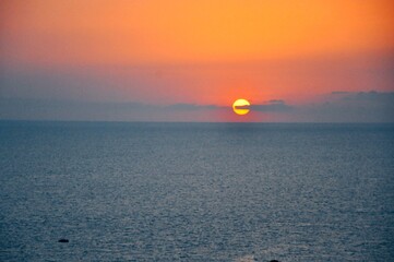 sunset over the sea