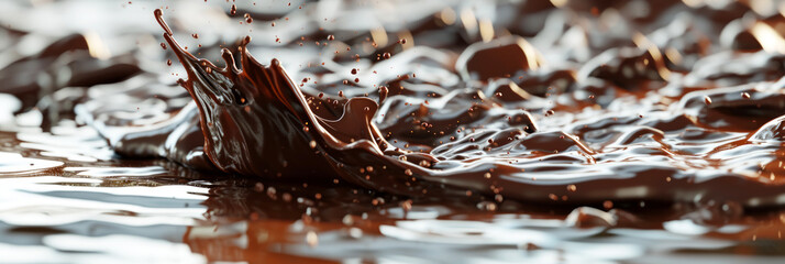 Texture of flowing liquid chocolate