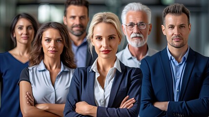 Obraz premium group of business people in office