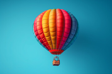 hot air balloon on a blu background