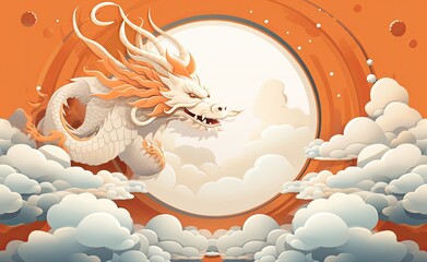 Celebrate Chinese New Year with a dynamic watercolor showcasing a powerful green dragon, capturing the essence of the festive spirit.