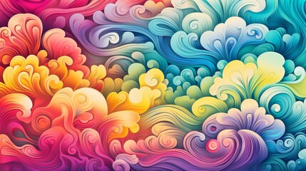 A background that is colorful and has a pattern that is referred to as 'rainbow'.