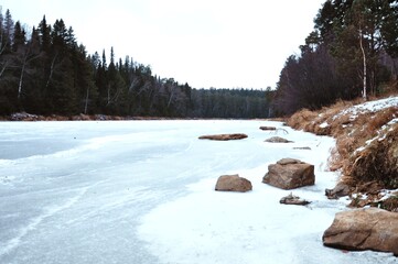 river in winter