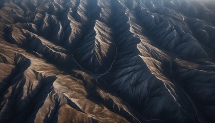 Landscape of rough mountain piks, 