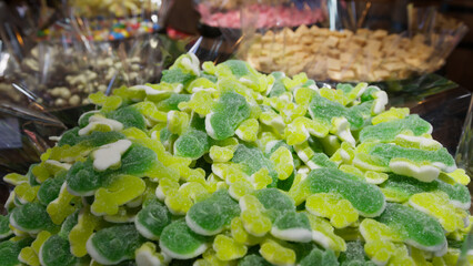 Different flavour of gummy candies for holidays 