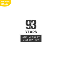 Creative 93 Year Anniversary Celebration Logo Design