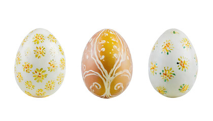 decorated easter eggs isolated