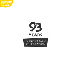 Creative 93 Year Anniversary Celebration Logo Design