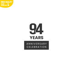 Creative 94 Year Anniversary Celebration Logo Design